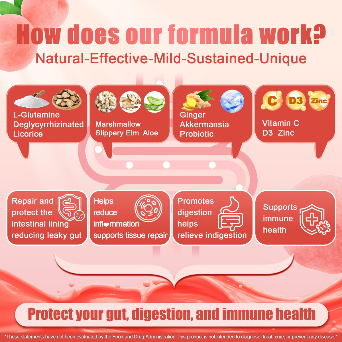 Nextdia L-Glutamine 1200mg Gummies avec vue latérale