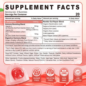 Nextdia L-Glutamine 1200mg Gummies en gros plan