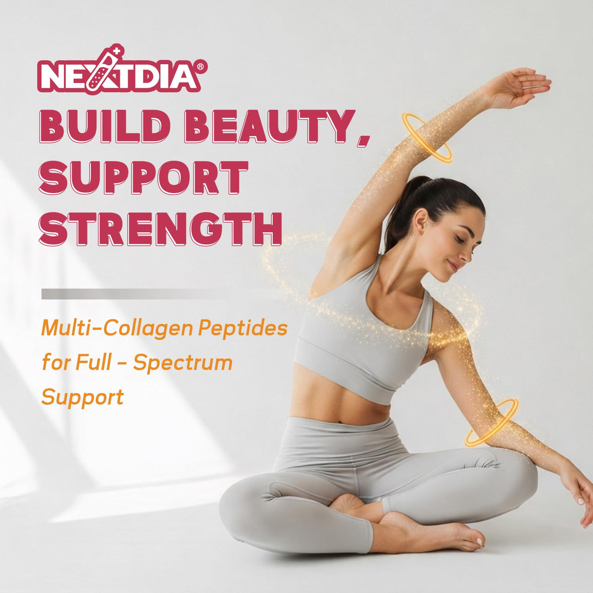 Nextdia multi-collagène capsules avec verre d'eau