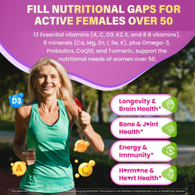 Nextdia Multivitamines Gélifiées Vegan 50+ avec des fruits et légumes