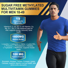 Nextdia Multivitamines Methylées pour Hommes Gummies sur une table