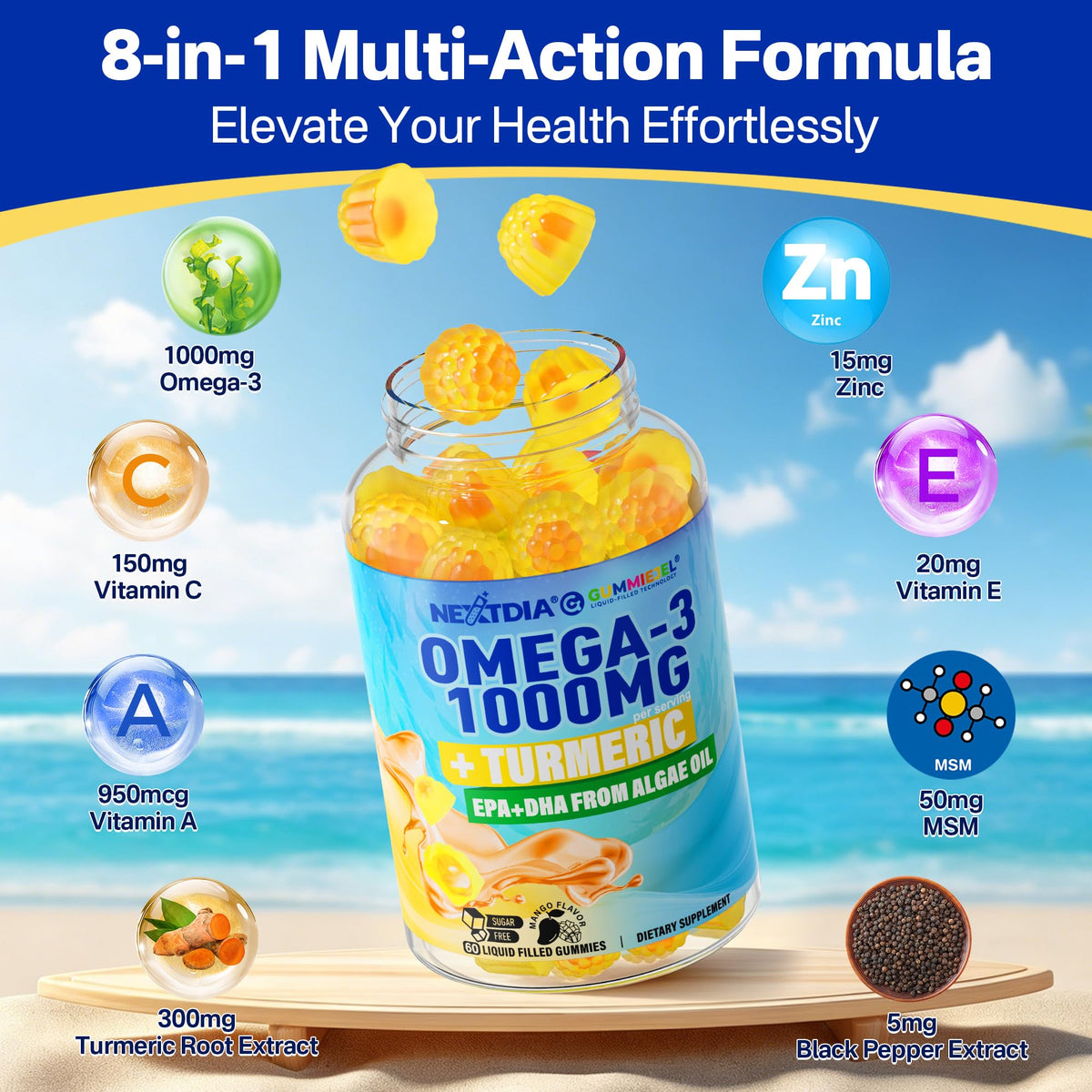 Nextdia Omega-3 Gummies 1000mg prise en main