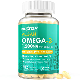 Nextdia Omega 3 Végétalien 1500mg gélules front view