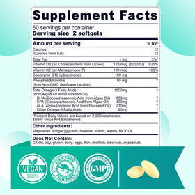 Nextdia Omega 3 Végétalien 1500mg gélules side view