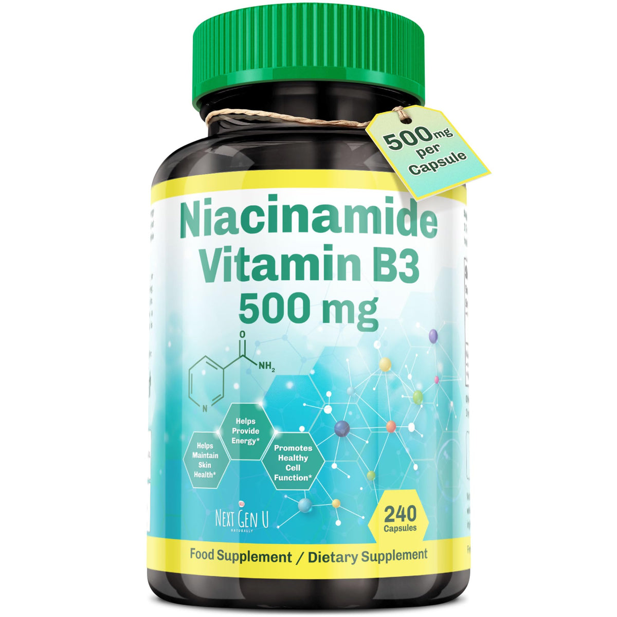NGU Next Gen U Vitamine B3 500 mg 240 capsules emballage avant