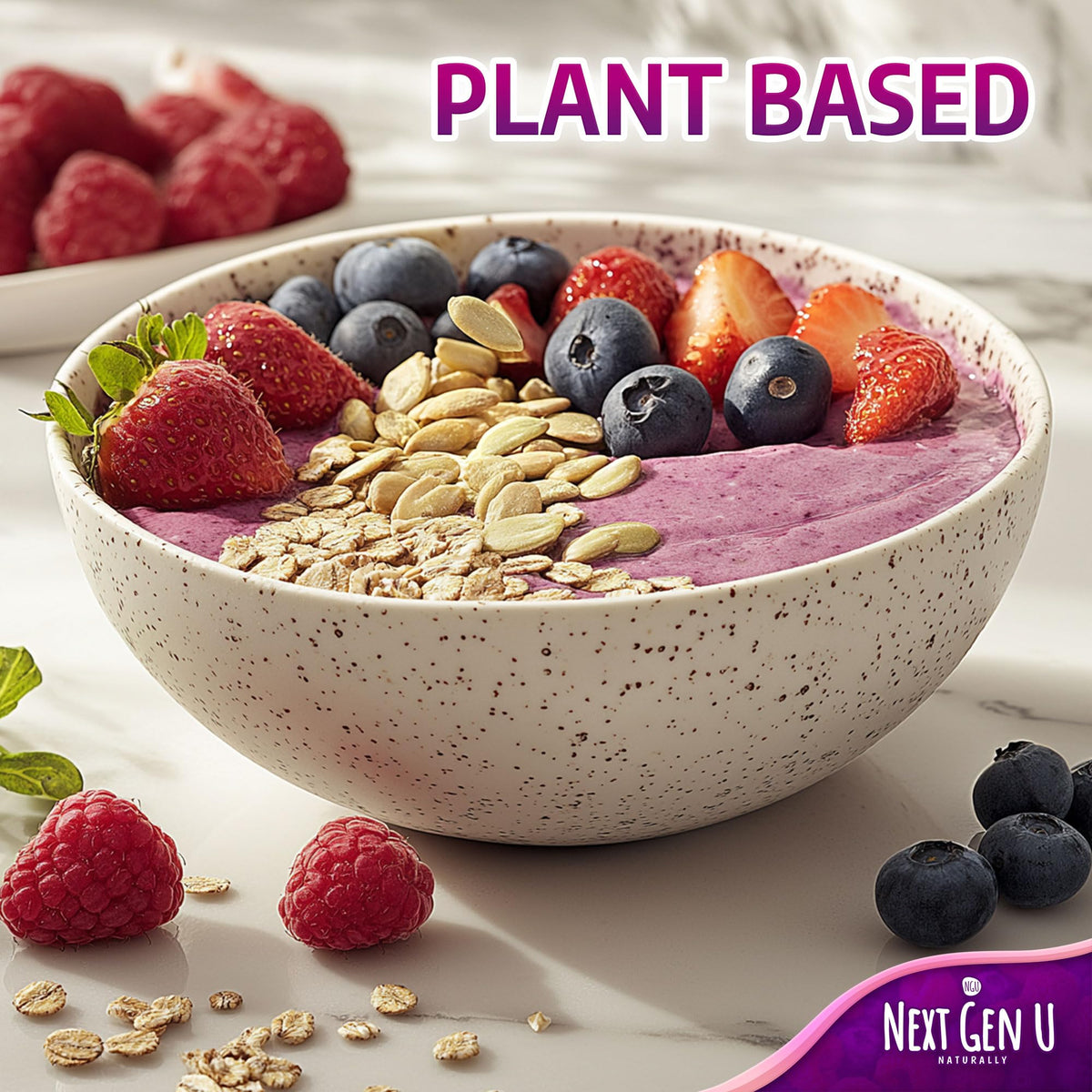NGU Super Berry Powder 150g en préparation de smoothie