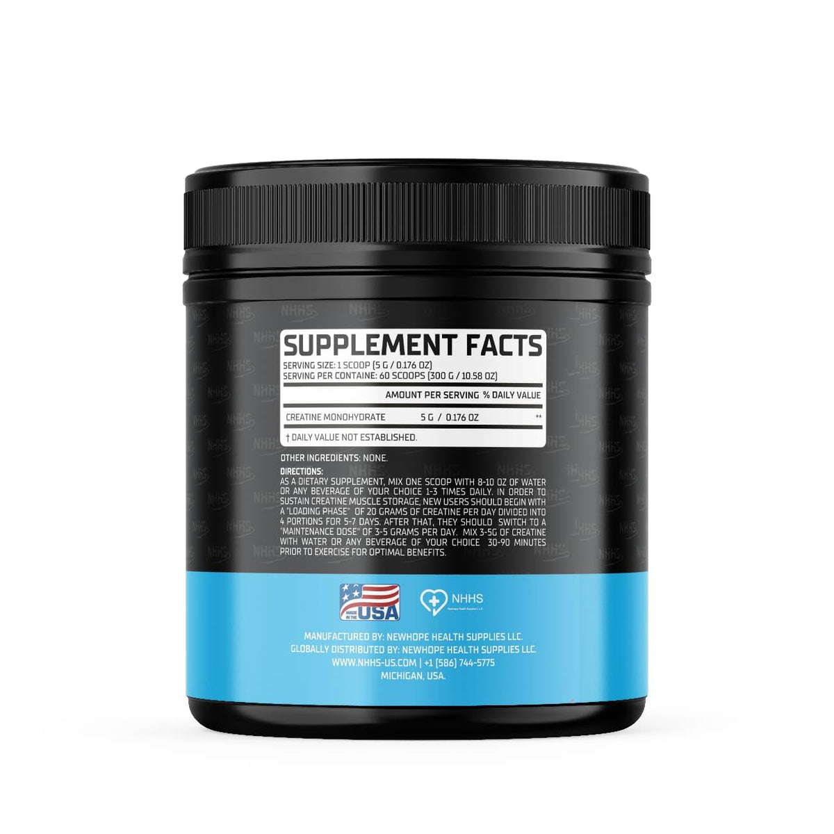 NHHS Créatine Monohydrate Micronisée 300g vue de dessus