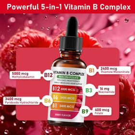 Nichalous complexe B12 framboise flacon ouvert avec pipette