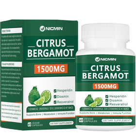 NICMIN Complément Alimentaire Bergamot 1500mg - Vue de face