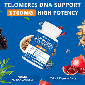 NICMIN Soutien ADN Telomères 700mg capsules sur fond blanc