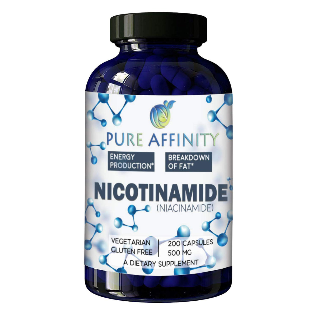 Nicotinamide Pure Affinity 200 comprimés 500 mg vue de face