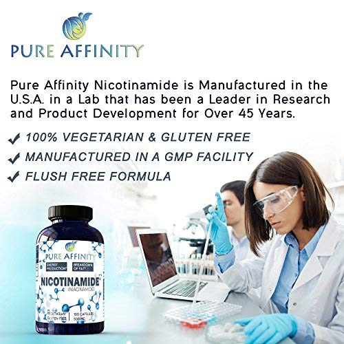 Nicotinamide Pure Affinity comprimés sur une surface blanche