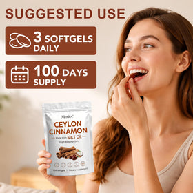 Ninsiec Cannelle de Ceylan capsules avec un verre d'eau