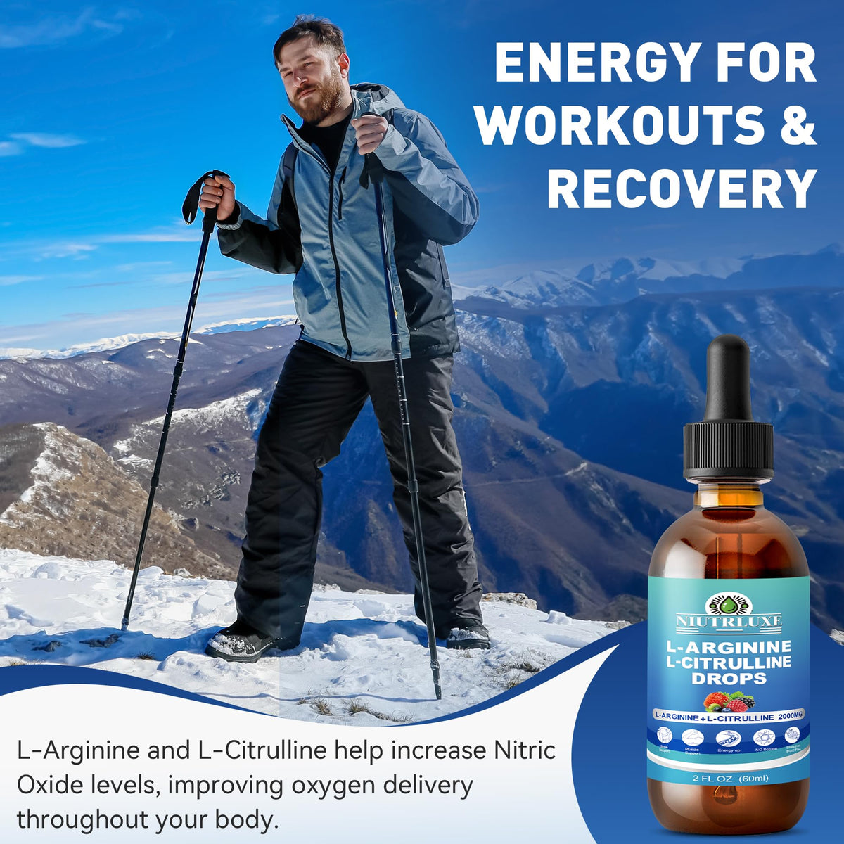 NIUTRLUXE L-Citrulline L-Arginine avec des ingrédients naturels