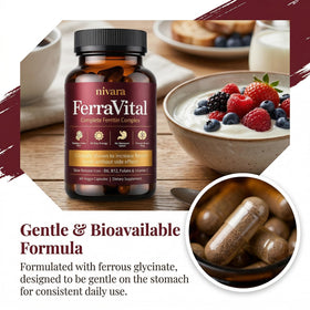 NIVARA FerraVital Fer pour Femmes capsules sur une table