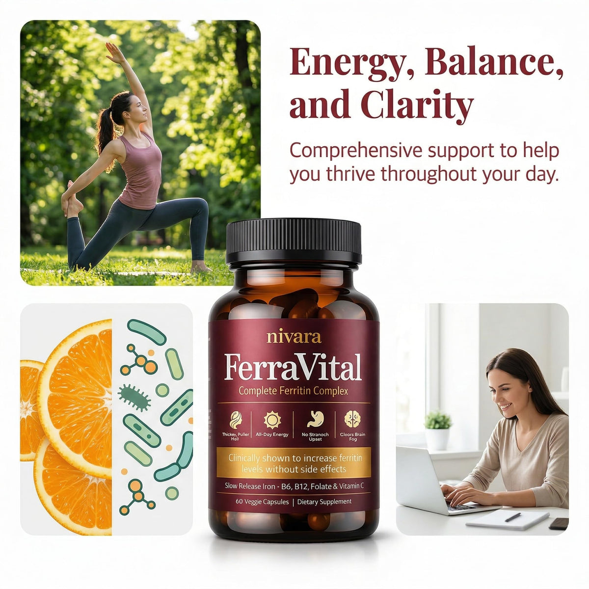 NIVARA FerraVital Fer pour Femmes flacon avec capsules