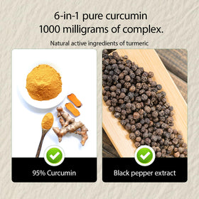 NIVELLE Complément Alimentaire Curcuma Curcumine 1000mg 120 Capsules emballage