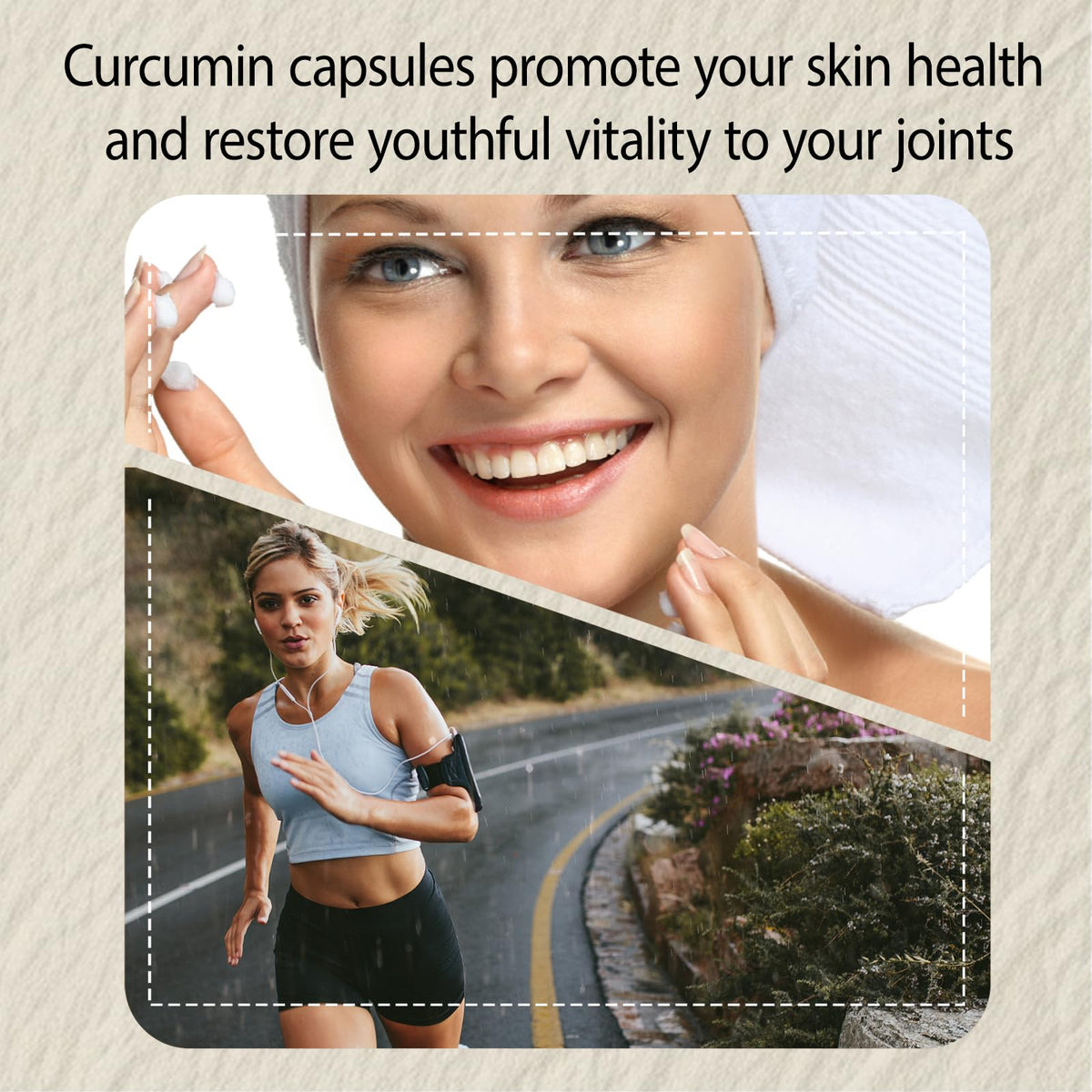 NIVELLE Complément Alimentaire Curcuma Curcumine 1000mg capsules sur une table