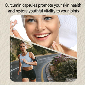 NIVELLE Complément Alimentaire Curcuma Curcumine 1000mg capsules sur une table