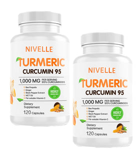 NIVELLE Curcuma Curcumine 1000mg 120 capsules vue de face