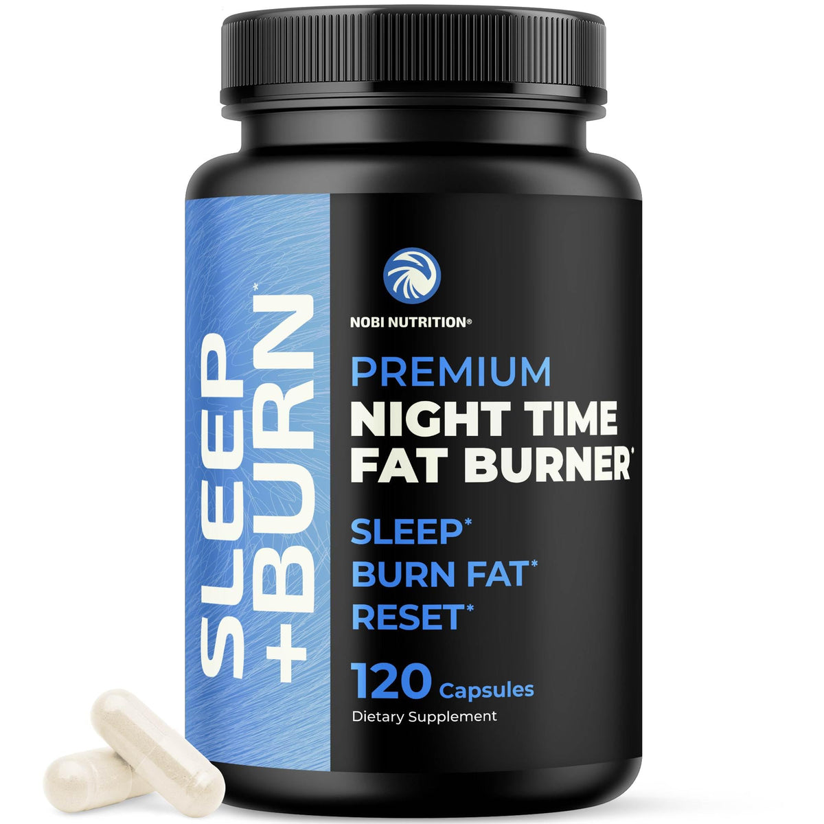 Nobi Nutrition Brûleur de Graisse de Nuit 120 Capsules vue avant
