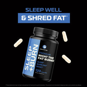 Nobi Nutrition Brûleur de Graisse de Nuit avec des ingrédients naturels en arrière-plan