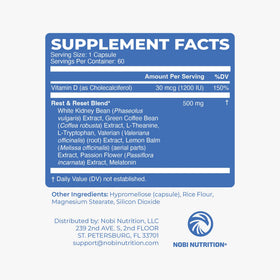 Nobi Nutrition Brûleur de Graisse Nocturne sur table avec fond flou