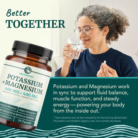 Nobi Nutrition complément alimentaire Magnésium Potassium 400mg, utilisation recommandée