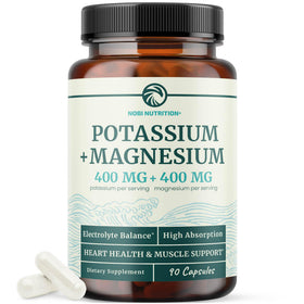 Nobi Nutrition complément alimentaire Magnésium Potassium 400mg, vue de l'avant