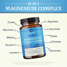Nobi Nutrition Complément Magnésium 10 en 1 500mg vue arrière