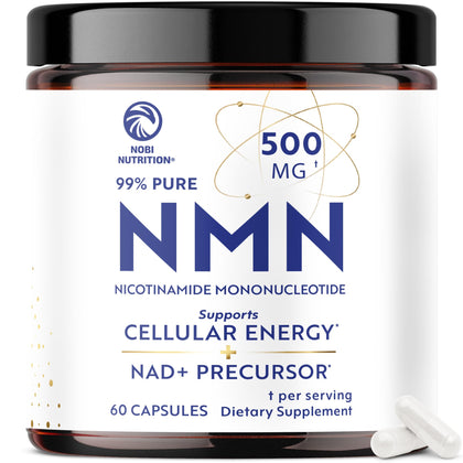 Nobi Nutrition Complément NMN 500mg vue de face avec étiquette