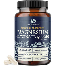 Nobi Nutrition Magnésium Glycinate 400mg bouteille vue de face