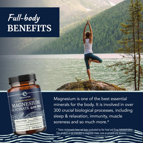 Nobi Nutrition Magnésium Glycinate 400mg capsules dans la main