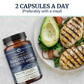 Nobi Nutrition Magnésium Glycinate 400mg capsules ouvertes