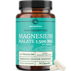 Nobi Nutrition Magnésium Malate 1500MG gélules avant de l'ouverture