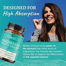 Nobi Nutrition Magnésium Malate 1500MG gélules dans un verre