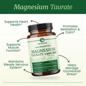 Nobi Nutrition Magnésium Taurate 1900MG capsules sur une table