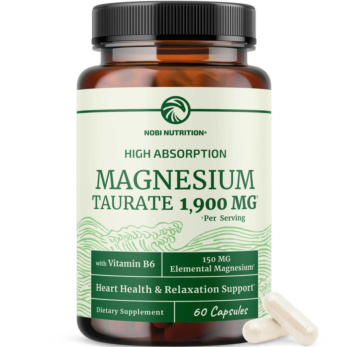 Nobi Nutrition Magnésium Taurate 1900MG vue avant du produit
