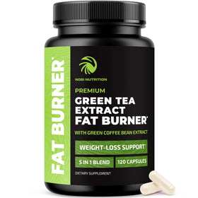 Nobi Nutrition Thé Vert 120 Ct flacon avant avec étiquette