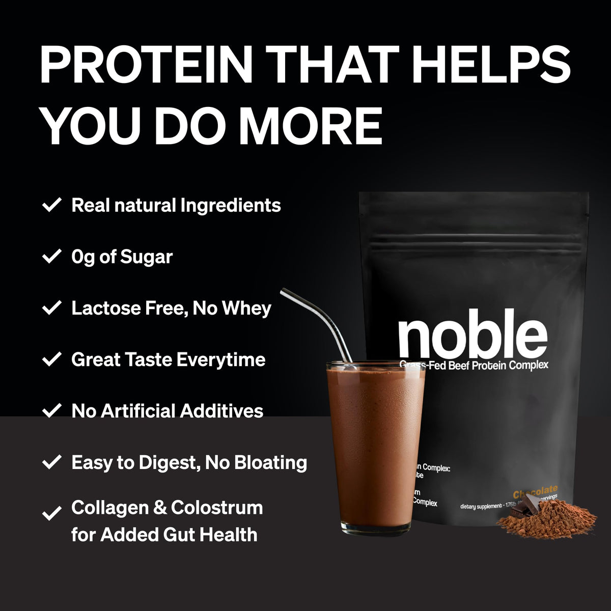 Noble Origins Poudre de Protéine Chocolat avec des fruits frais
