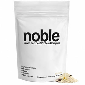 Noble Origins Poudre de Protéine de Boeuf 700g saveur vanille vue de face