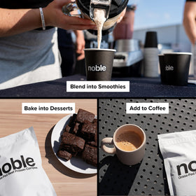 Noble Origins Poudre de Protéine de Boeuf 700g vue arrière avec informations nutritionnelles
