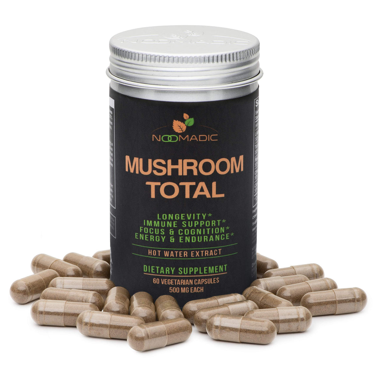 Noomadic Champignon Total 60 Capsules vue de face