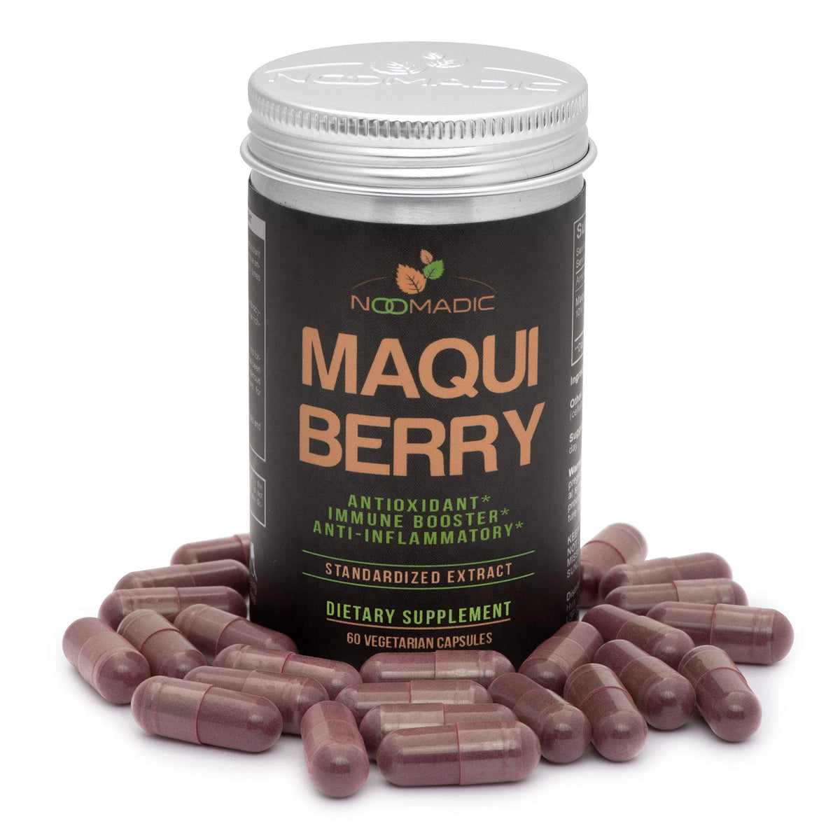 Noomadic Maqui Berry 60 capsules packaging front view