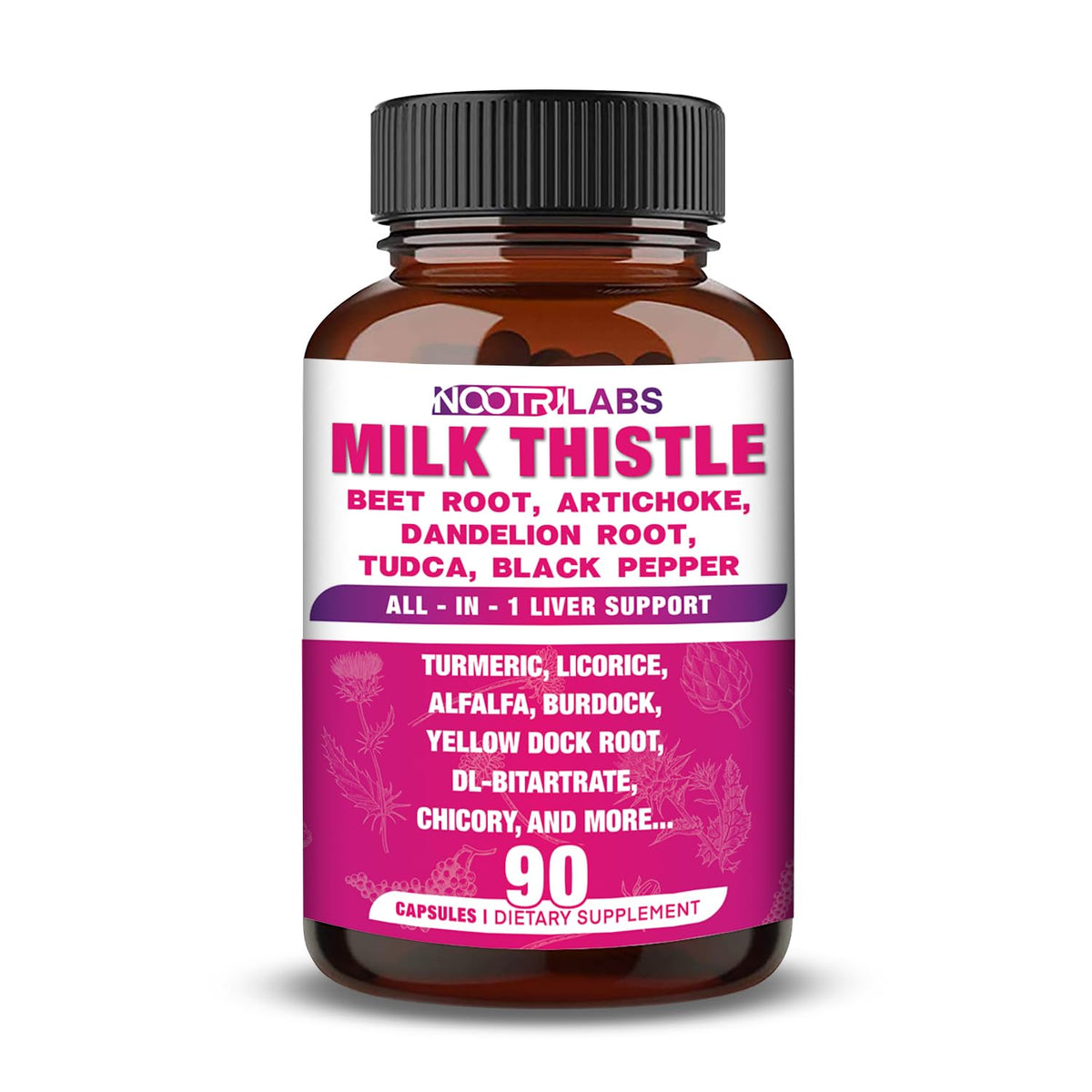 Nootrilabs Naturals 90 capsules végétales de soutien hépatique en boîte
