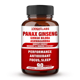 Nootrilabs Naturals Ginseng Rouge Coréen 90 capsules végétales devant une boîte