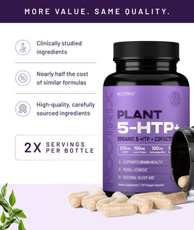 Nootrix Complément Alimentaire 5-HTP+ 200mg Flacon arrière