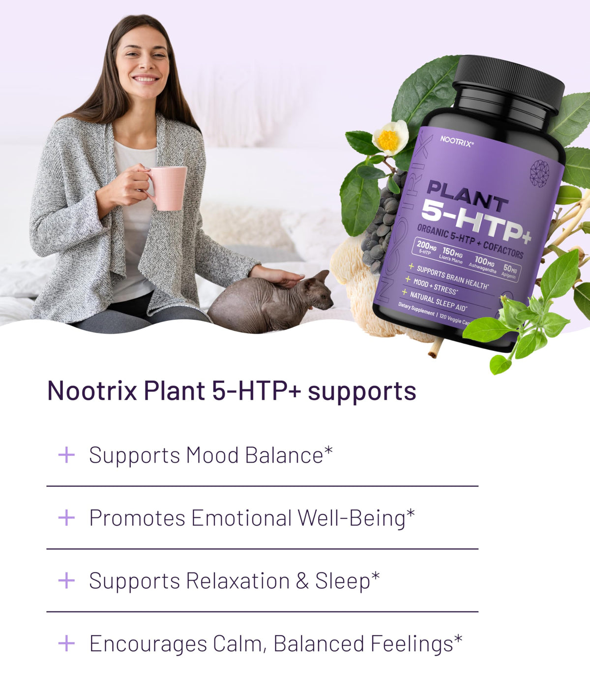 Nootrix Complément Alimentaire 5-HTP+ 200mg Ingrédients