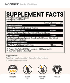 Nootrix Complément Alimentaire Cortisol 300mg avec d'autres compléments
