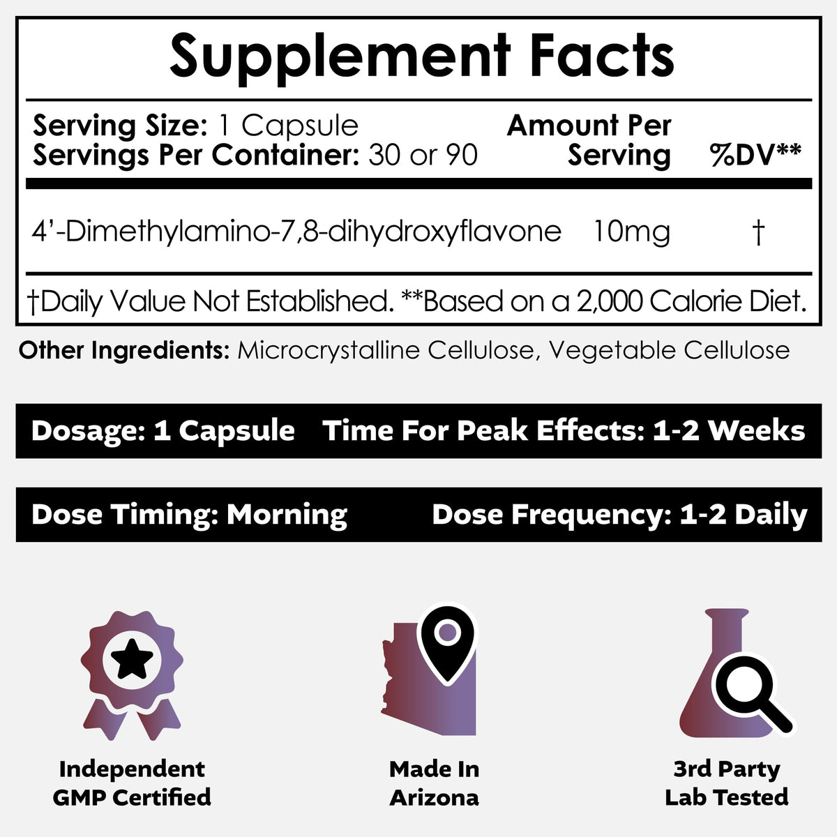 Nootropics Depot 4'-DMA-7,8-DHF 10mg capsules packaging